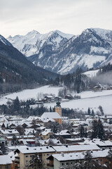 View of the Austrian ski resort Schladming
