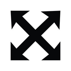 Black Four Arrow Icon. Vector Illustration. Eps file 409.