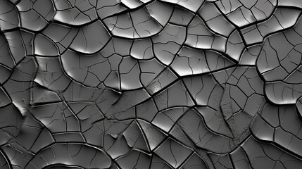 Cracked metal plates with rough edges - obrazy, fototapety, plakaty