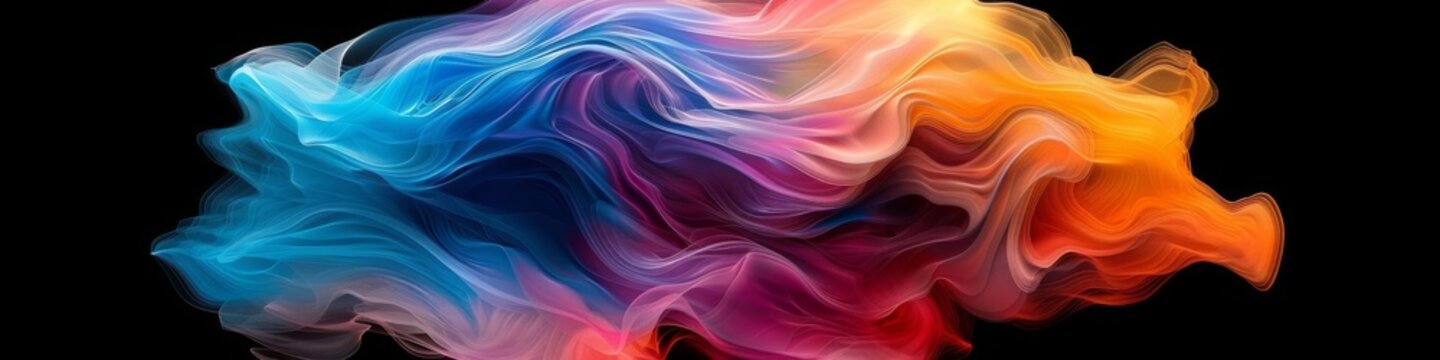 Unique amoled phone wallpaper design with mesmerizing display of a special setting wiith vibrant light, smoke, beautiful objects dancing in abstract swirls like a symphony of color. © Merilno