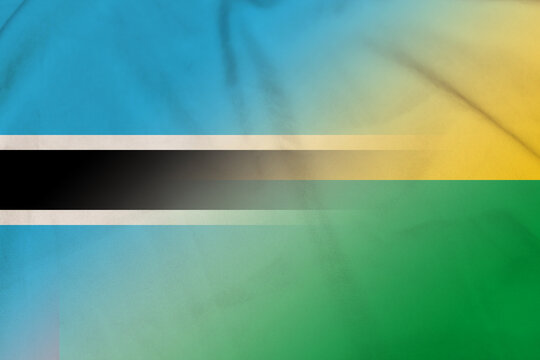 Botswana and Guinea Bissau political flag international contract GNB BWA
