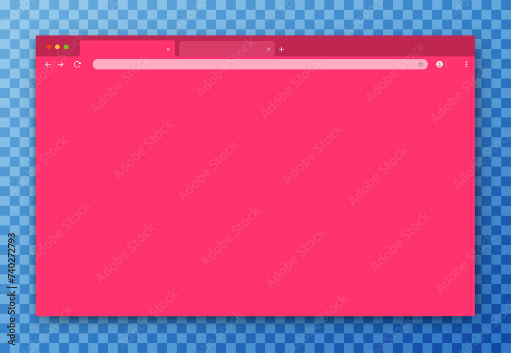 Poster the design of the web browser window in purple on a transparent background. an empty website layout 