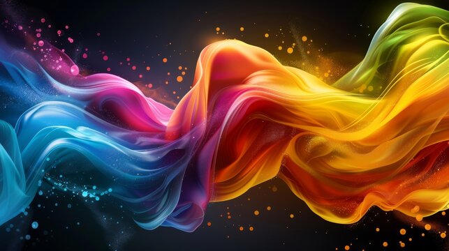 Unique amoled phone wallpaper design with mesmerizing display of a special setting wiith vibrant light, smoke, beautiful objects dancing in abstract swirls like a symphony of color.
