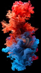 Obraz premium Unique amoled phone wallpaper design with mesmerizing display of a special setting wiith vibrant light, smoke, beautiful objects dancing in abstract swirls like a symphony of color.