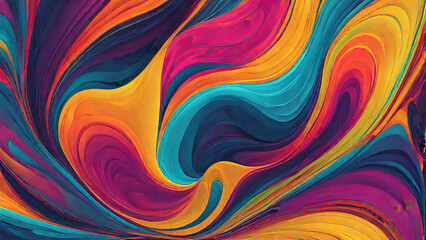 Abstract Colour Dynamics in Generative art design wallpaper background
