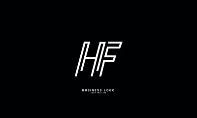 HF, FH, H, F, Abstract Letters Logo Monogram