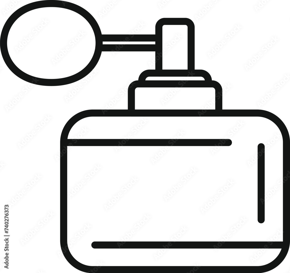 Wall mural perfume sprayer icon outline vector. morning treatments. organic sunshine