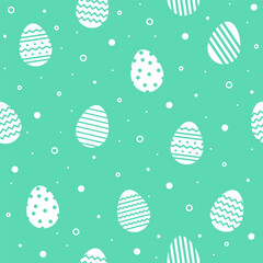 Minimalist Easter seamless pattern with simple eggs. Design of a background for invitation, card and poster. Vector illustration