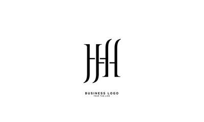 H, HH, Abstract Letters Logo Monogram