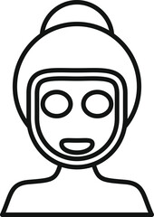 Face mask care icon outline vector. Medical treatment. Morning care skin