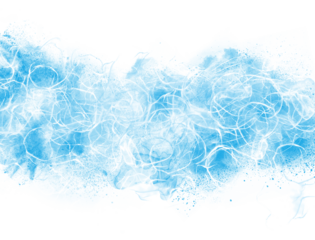 Horizontal Blue Ink Cloud Overlay