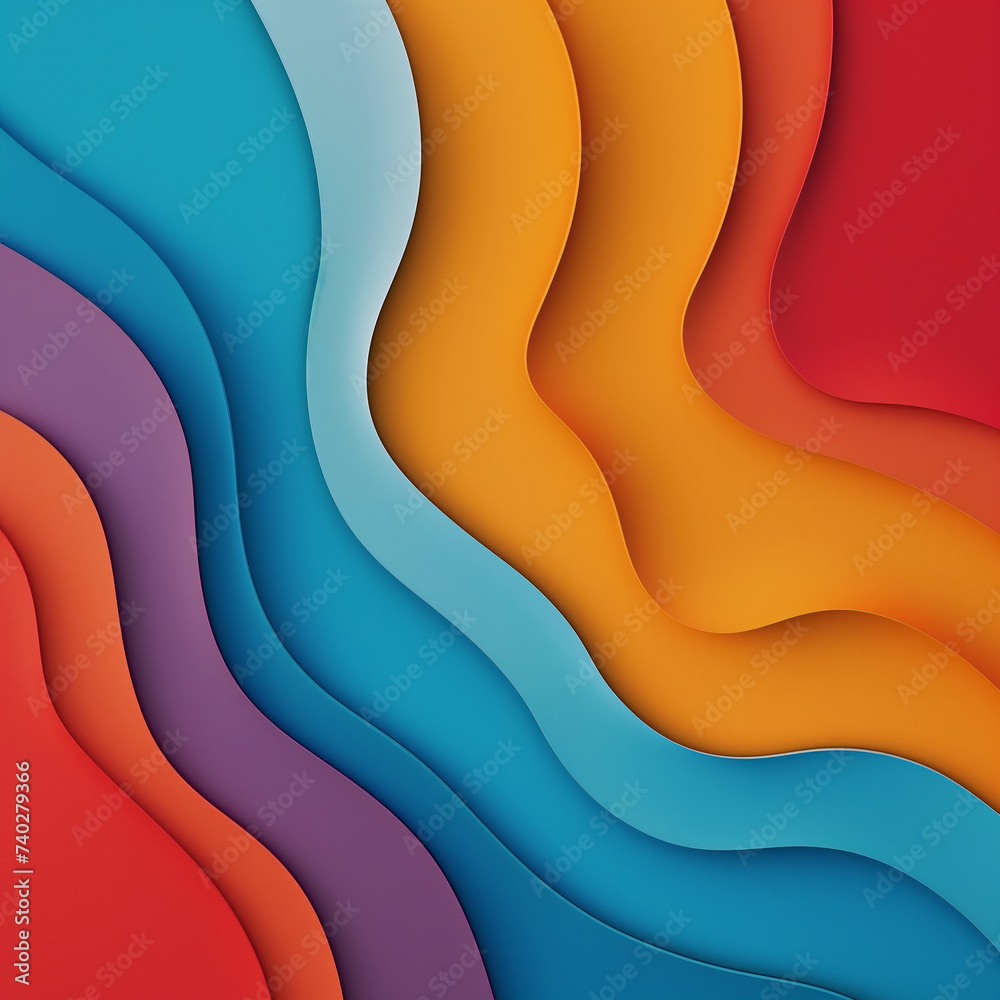 Poster an abstract colorful background created with layered paper cut is a visually captivating art form. i