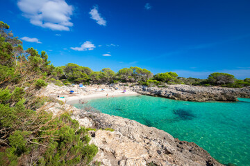 Widok śródziemnomorski, hiszpańska wyspa Menorca