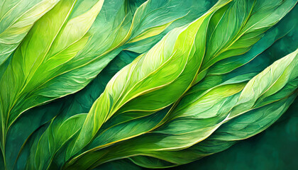 Zielone tło liście. Abstrakcyjna tapeta