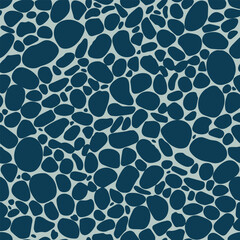 Obraz premium Pebble mosaic seamless pattern. Modern texture of bubbles. Abstract geometric background design. Vector illustration.