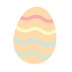 Pastry colored easter egg Vector