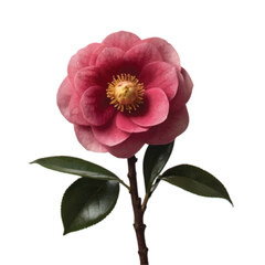 Fototapeta premium pink Camellia isolated on white background