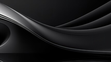 Sleek Black Abstract Background with Tech Diagonal Lines and Soft Metallic Texture