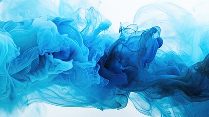 Captivating Blue Ink Swirls - Abstract Liquid Art of Acrylic Paint in Water