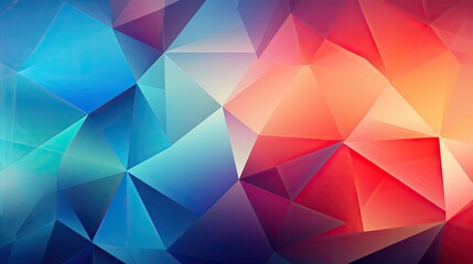 Fototapeta premium Mesmerizing Abstract Geometric Pattern with Dynamic Poly Shapes in Vibrant Colors
