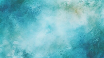 Elegant Blue and Green Abstract Painted Background with Vibrant White and Yellow Accents - obrazy, fototapety, plakaty