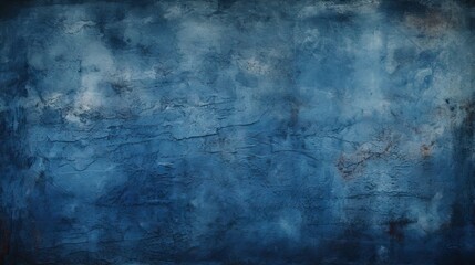 Fototapeta na wymiar Moody Abstract Art: Intriguing Blue Wall Texture Against Dark Backdrop