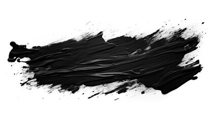 Dynamic Black Marker Paint Splashes Creating Abstract Patterns on White Surface