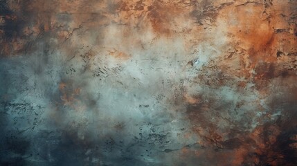 Dynamic Fusion of Brown and Blue Tones: Abstract Painting Background