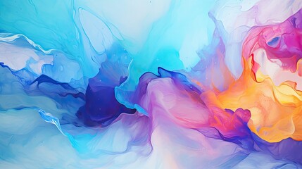 Vibrant Multicolored Paint Swirls Creating a Stunning Abstract Background