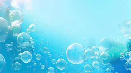 Vibrant Aqua Bubbles Floating in a Serene Underwater Environment, Ideal for Unique Wallpapers