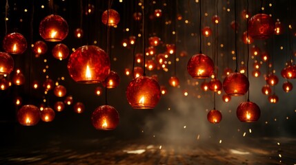 Fototapeta na wymiar Chinese New Year Celebrations and red Lantern Festival night 