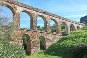 Roman aqueduct in Almuñécar, Spain	