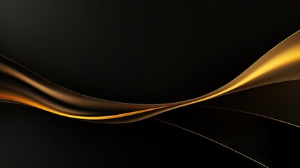 Elegant Black Background Illuminated with Luxurious Gold Lines for Sophisticated Design Projects