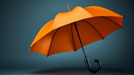 Stylish side view of an umbrella used as a fashion accessory with copy space for text