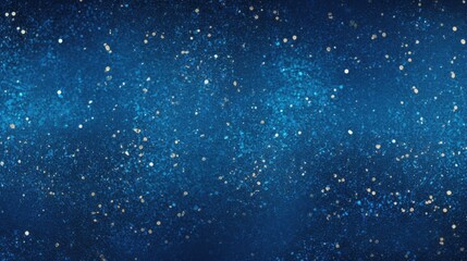 Elegant Blue Background with Shimmering Gold Glitters for Luxurious Designs