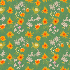 floral pattern vegetation - 740286719