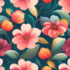floral pattern vegetation - 740286732