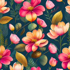 floral pattern vegetation - 740286770