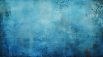 Abstract Blue Grunge Texture Background with Artistic Black Design Elements