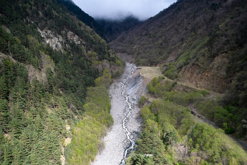 Waterfall in the mountains