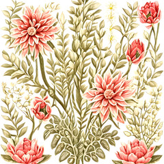 floral pattern vegetation - 740287138