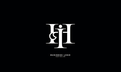 HI, IH, H, I, Abstract Letters Logo monogram