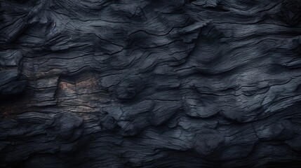 Ethereal Charred Wood Texture: Abstract Dark Wallpaper with Burnt Black Background