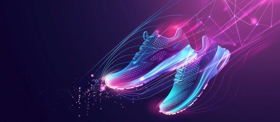 shoes and sports for fitness run and speed for health tracking outdoor