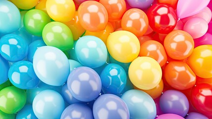 Vibrant Rainbow Balloons in a Joyful Celebration of Diversity and Pride