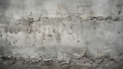 Abstract Grunge Texture of Cracked Concrete Wall, Weathered Urban Decay Background