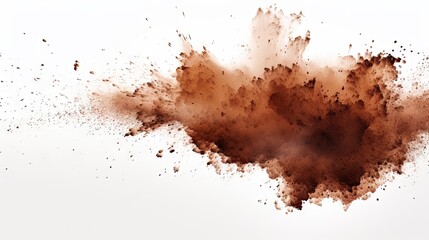 A Brown Explosion of Powder: Abstract Particle Burst in Neutral Shades