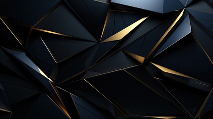 Elegant Black and Gold Abstract Background with a Touch of Blue for Luxury Designs