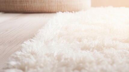 Elegant White Rug Adds Sophistication to Modern Living Room Interior Design