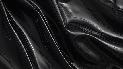 Elegant Black Marble Pattern Design - Stylish Monochrome Surface Texture Background
